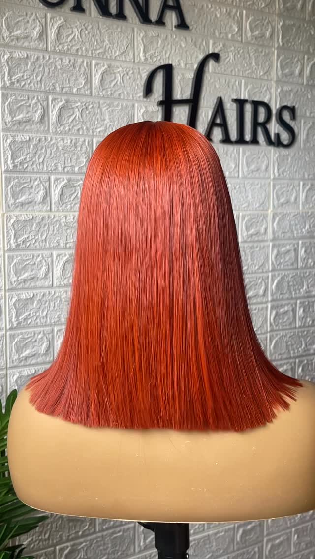Cajun-colour 10-inch bone-straight closure wig by DONNA HAIR
